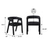 Silla de comedor Ezra Modern Boucle de madera maciza con respaldo redondeado (juego de 2)