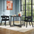 Silla de comedor Ezra Modern Boucle de madera maciza con respaldo redondeado (juego de 2)