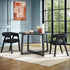 Silla de comedor Ezra Modern Boucle de madera maciza con respaldo redondeado (juego de 2)