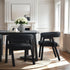 Silla de comedor Ezra Modern Boucle de madera maciza con respaldo redondeado (juego de 2)