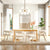Silla de comedor Ezra Modern Boucle de madera maciza con respaldo redondeado (juego de 2)