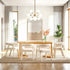 Silla de comedor Ezra Modern Boucle de madera maciza con respaldo redondeado (juego de 2)