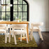 Silla de comedor Ezra Modern Boucle de madera maciza con respaldo redondeado (juego de 2)