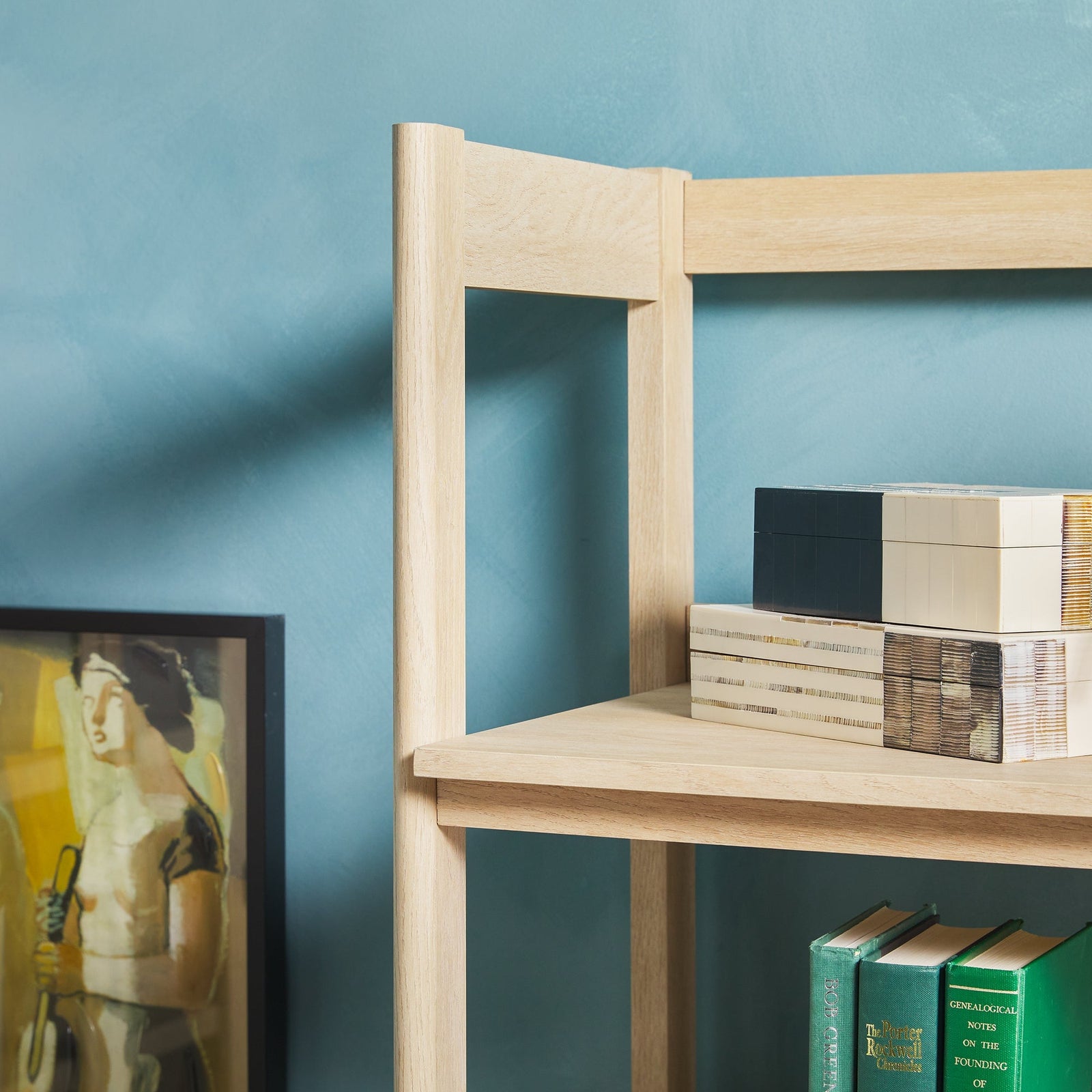 Estantería ancha de láminas de estilo escandinavo moderno de Holmes