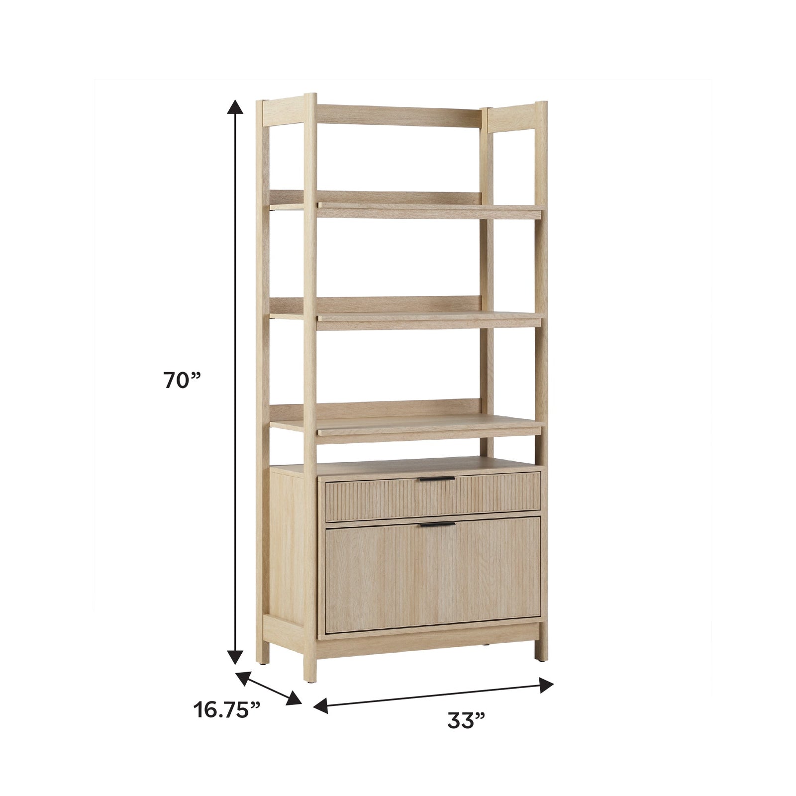 Estantería ancha de láminas de estilo escandinavo moderno de Holmes