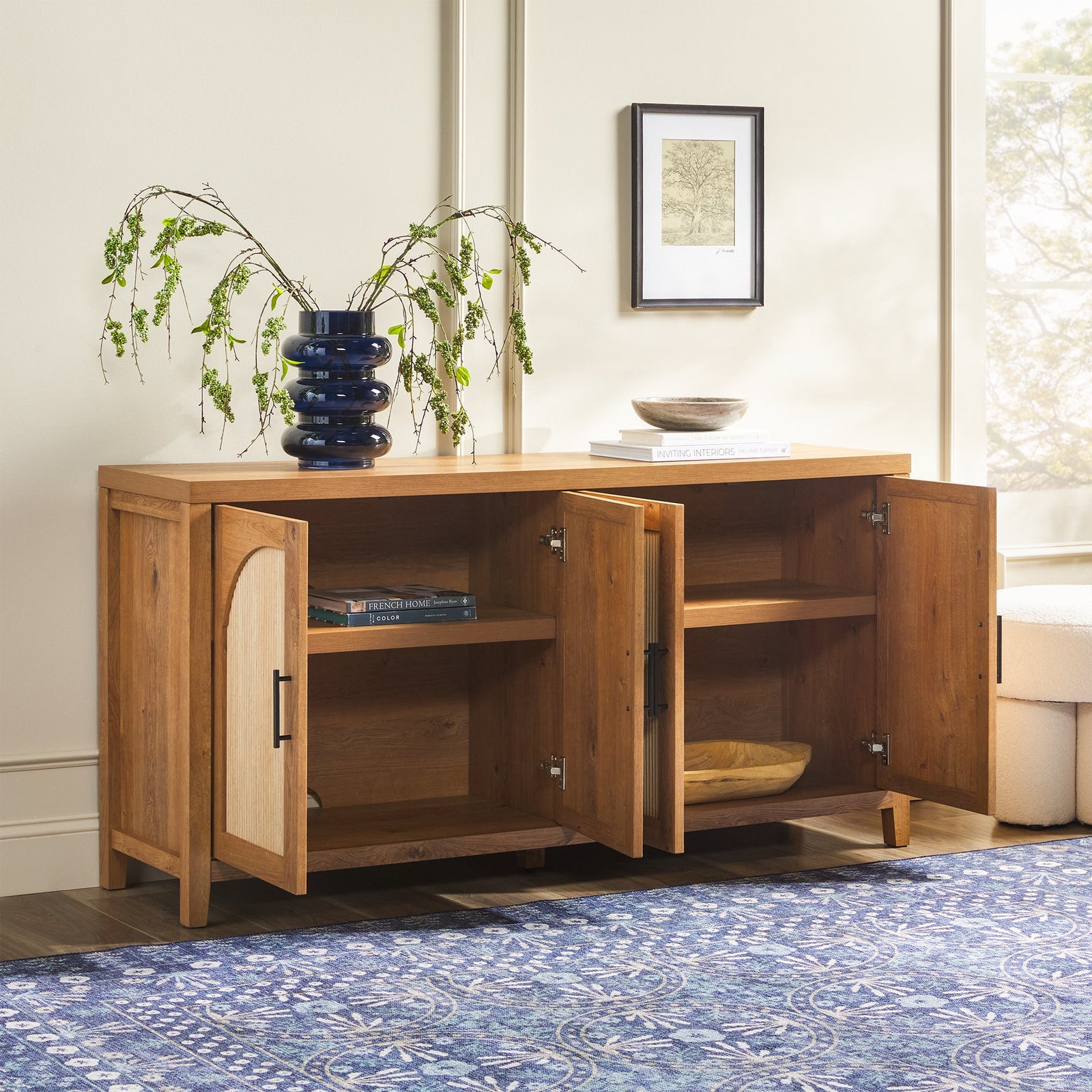 Aparador / mueble para TV de caña moderno Sasha