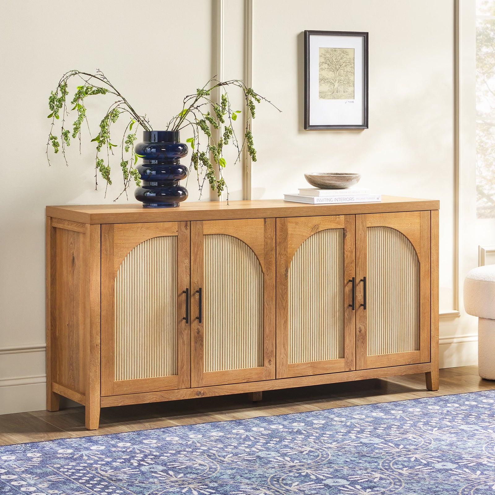 Aparador / mueble para TV de caña moderno Sasha
