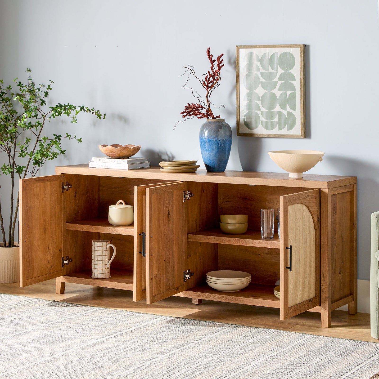 Aparador / mueble para TV de caña moderno Sasha
