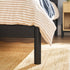 Cabecero de listones Cama de madera maciza de estilo moderno de mediados de siglo