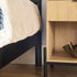 Cabecero de listones Cama de madera maciza de estilo moderno de mediados de siglo