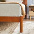 Cabecero de listones Cama de madera maciza de estilo moderno de mediados de siglo