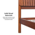 Cabecero de listones Cama de madera maciza de estilo moderno de mediados de siglo