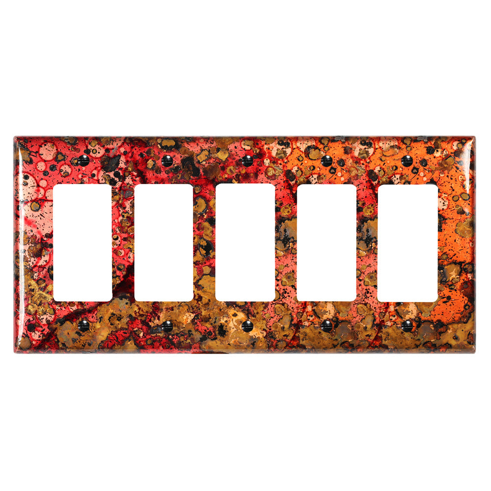 Wild Fire Copper - 5 Rocker Wallplate