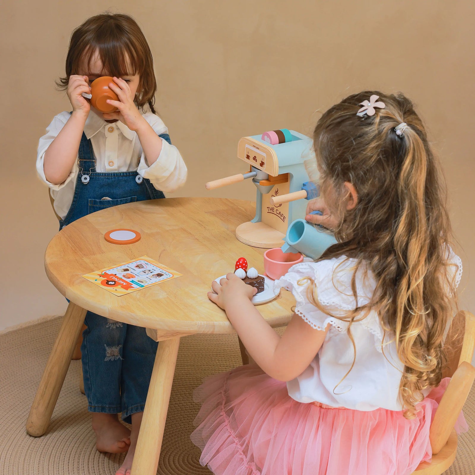 Tiny Land Wooden Kids Play Coffee Maker Set