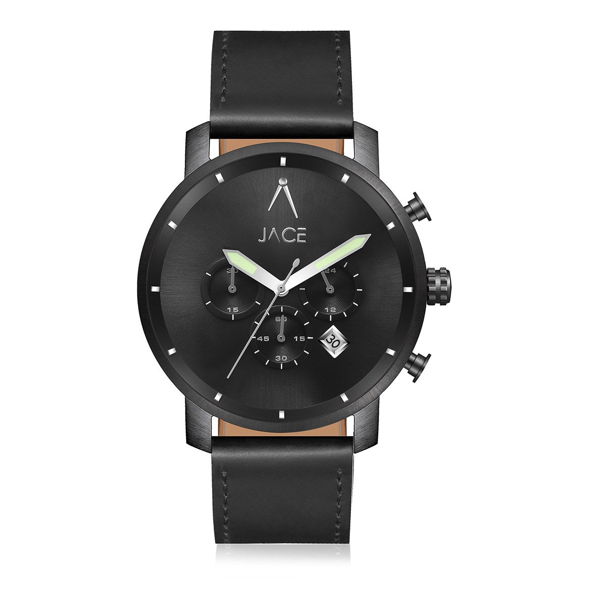 "Madrid" men`s leather band chronograph watch