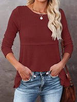 White Waffle Knit Henley