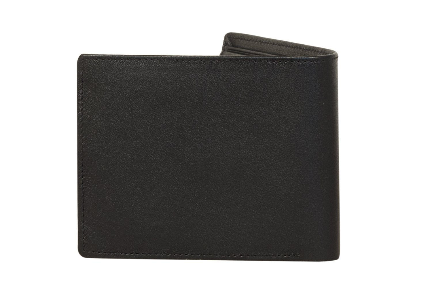 Cartera plegable de cuero Sakkas para hombre con ranuras para tarjetas y ventana para identificación, con bolsa de regalo
