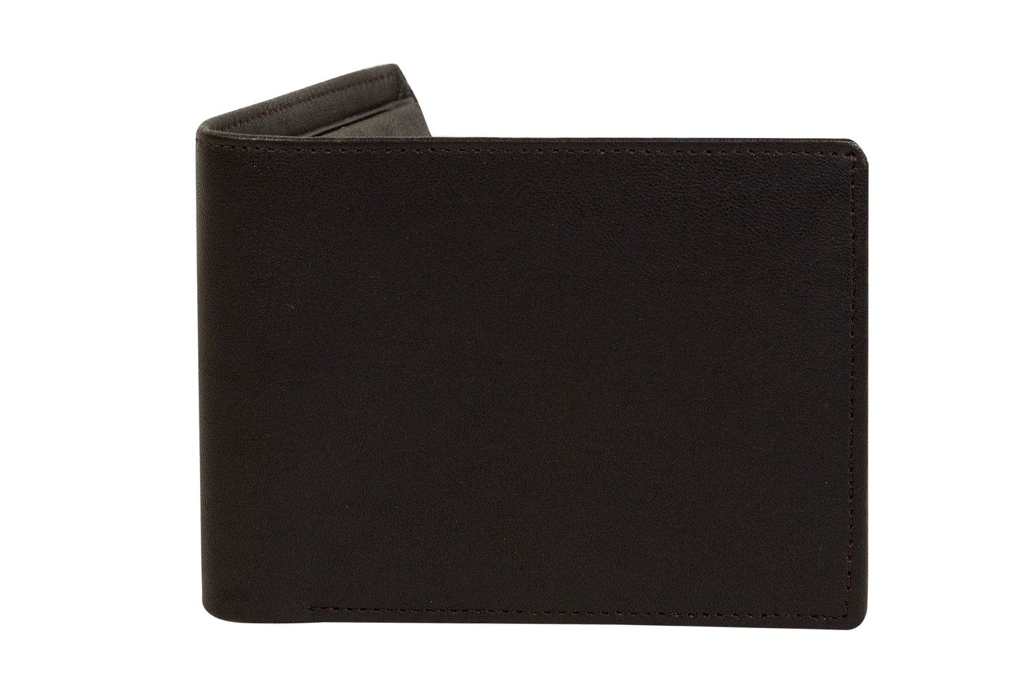 Cartera plegable de cuero Sakkas para hombre con ranuras para tarjetas y ventana para identificación, con bolsa de regalo