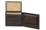 Cartera plegable de cuero Sakkas para hombre con ranuras para tarjetas y ventana para identificación, con bolsa de regalo