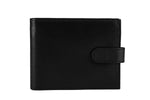Cartera Sakkas de piel plegable con cierre a presión para hombre, con bolsa de regalo