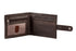 Cartera Sakkas de piel plegable con cierre a presión para hombre, con bolsa de regalo