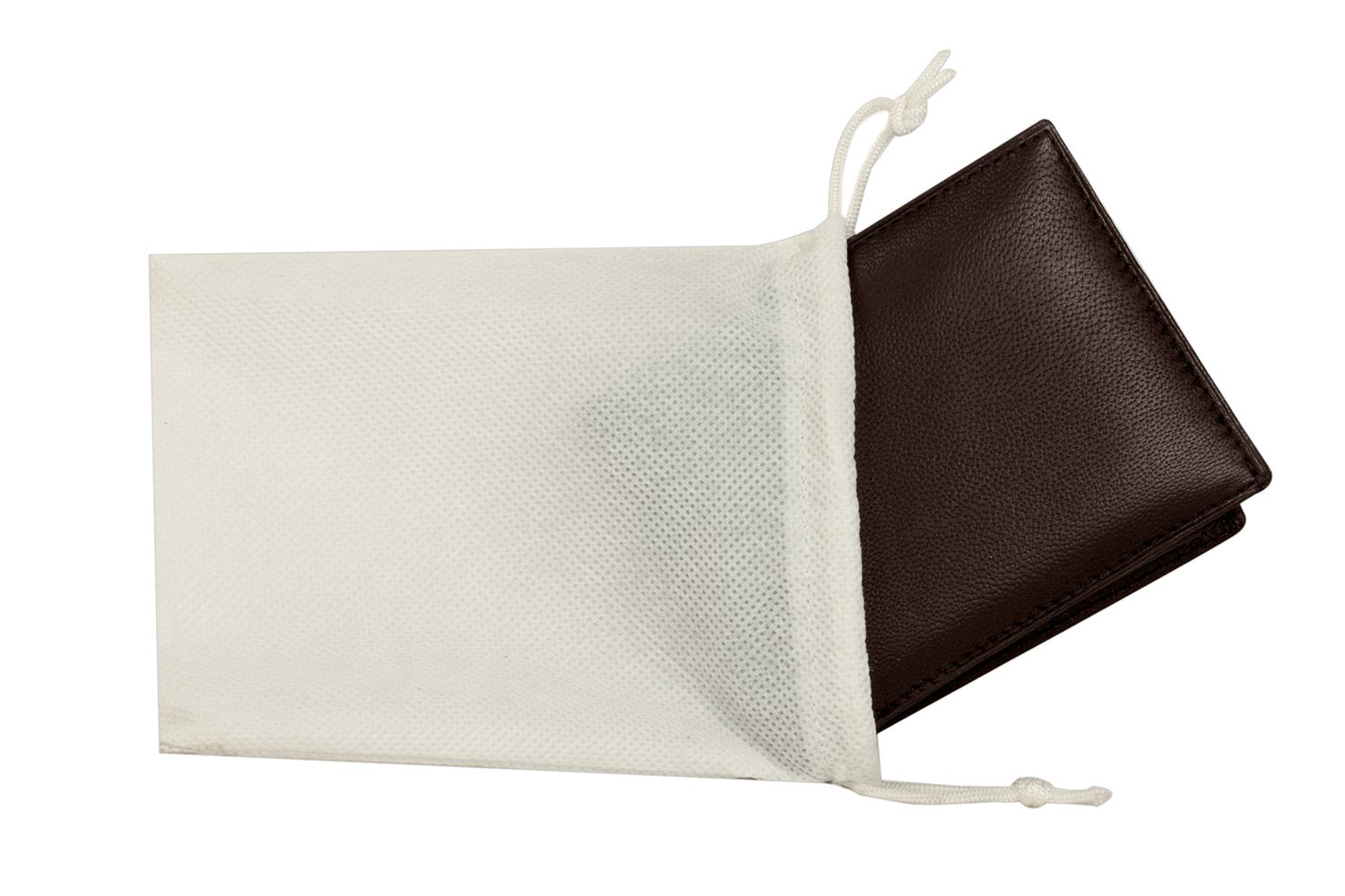 Cartera Sakkas de piel plegable con cierre a presión para hombre, con bolsa de regalo
