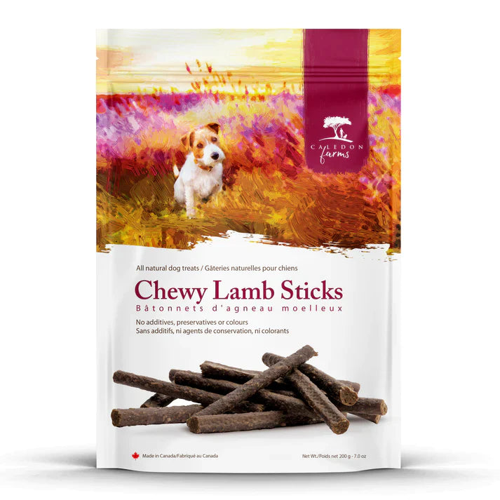 Golosinas masticables de cordero para perros de Caledon Farms (4 paquetes de 7 oz)