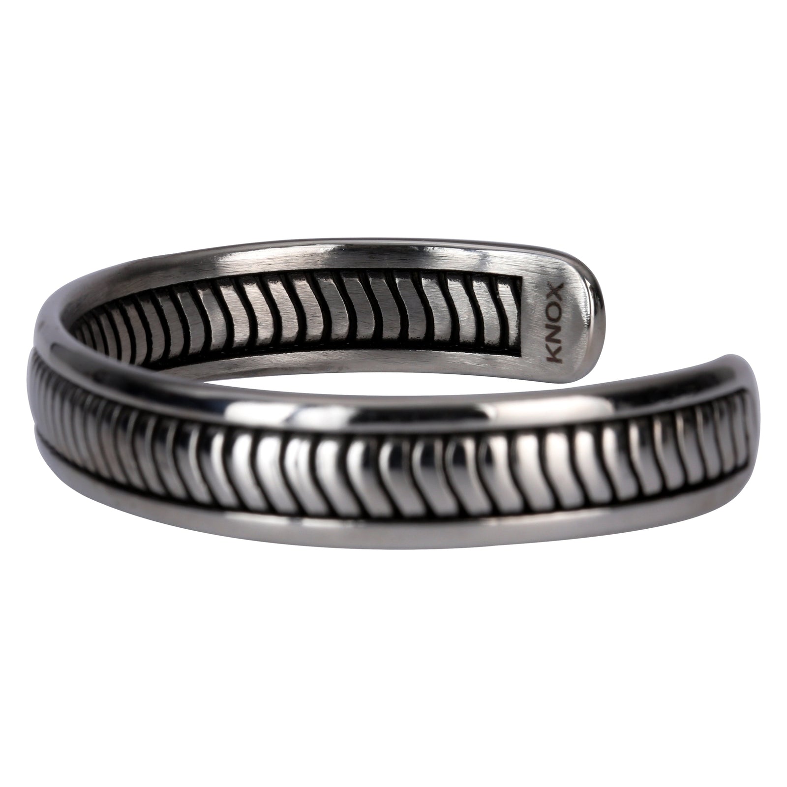 Pulsera de acero inoxidable con forma de pila de monedas de diez centavos