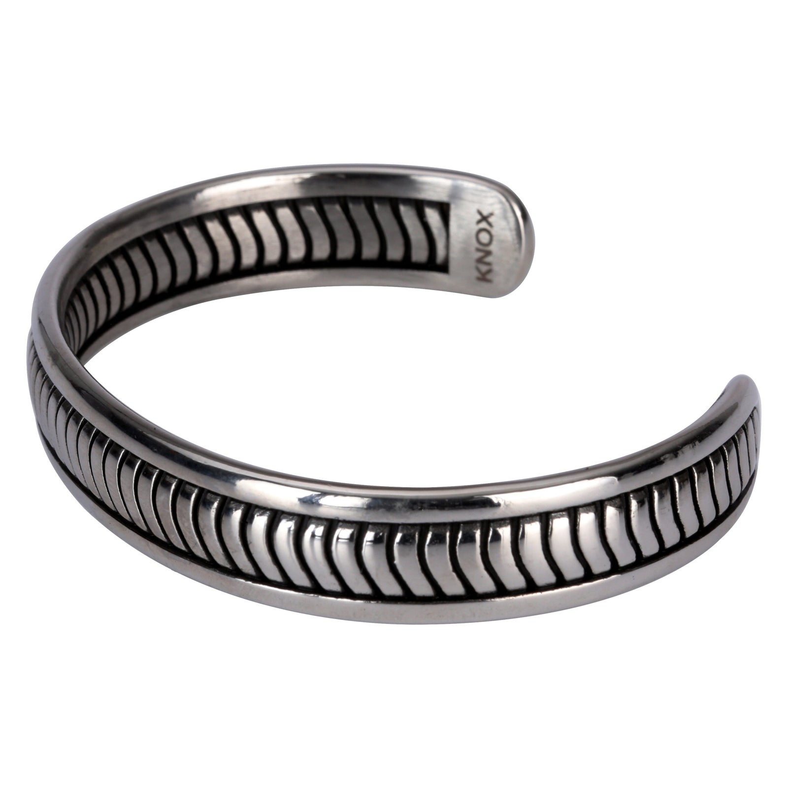 Pulsera de acero inoxidable con forma de pila de monedas de diez centavos