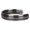 Pulsera de acero inoxidable con forma de pila de monedas de diez centavos