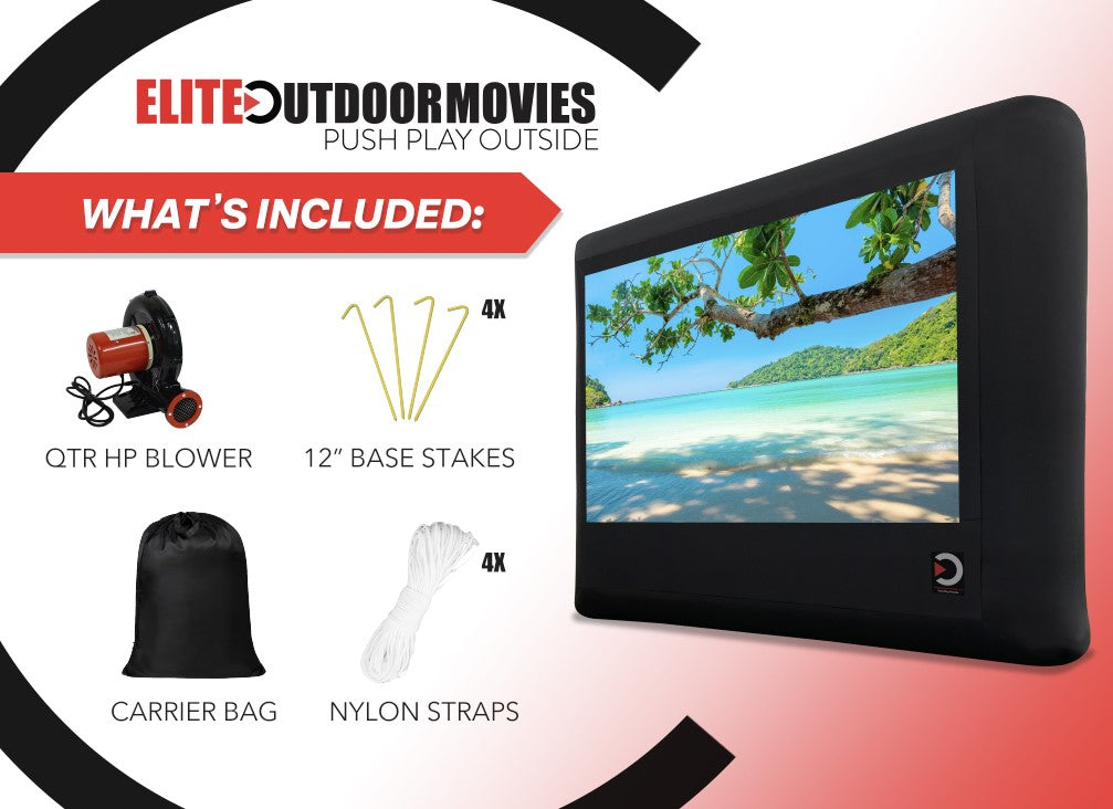 Sistema de cine para exteriores en casa Elite Outdoor Movies de 13'