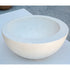 Lavabo de baño con borde inclinado de piedra natural caliza blanca sobre tocador