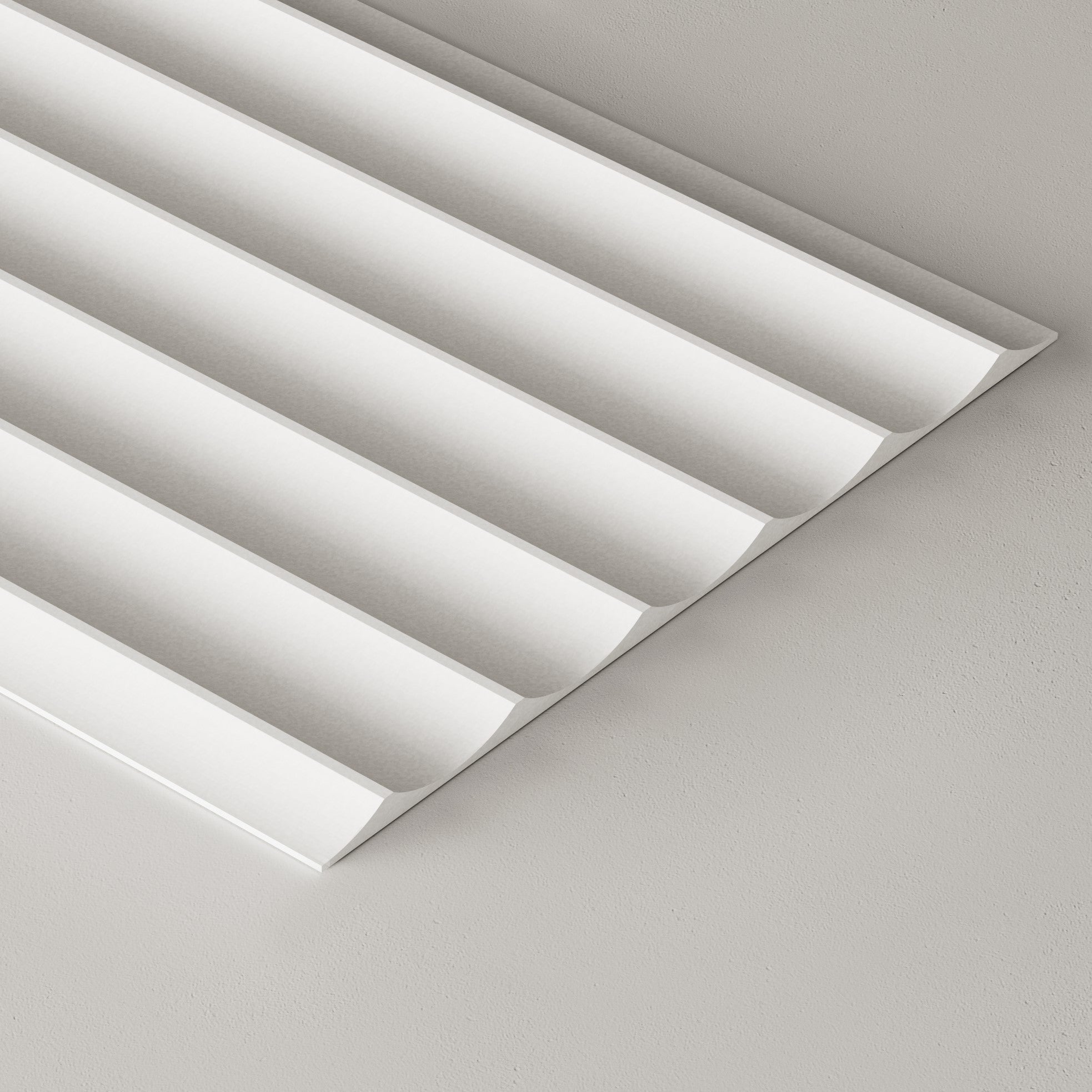 Paneles de pared anchos acanalados que se pueden pintar