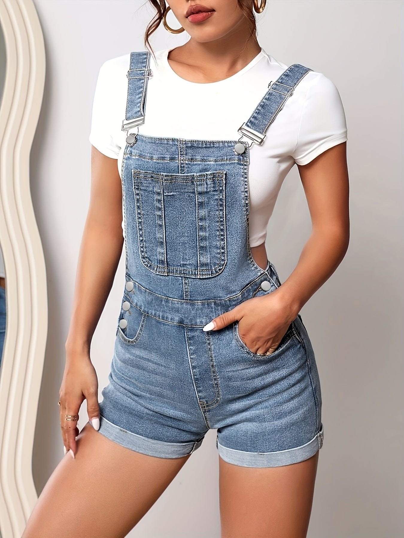 Comfortable Denim Jumpsuit