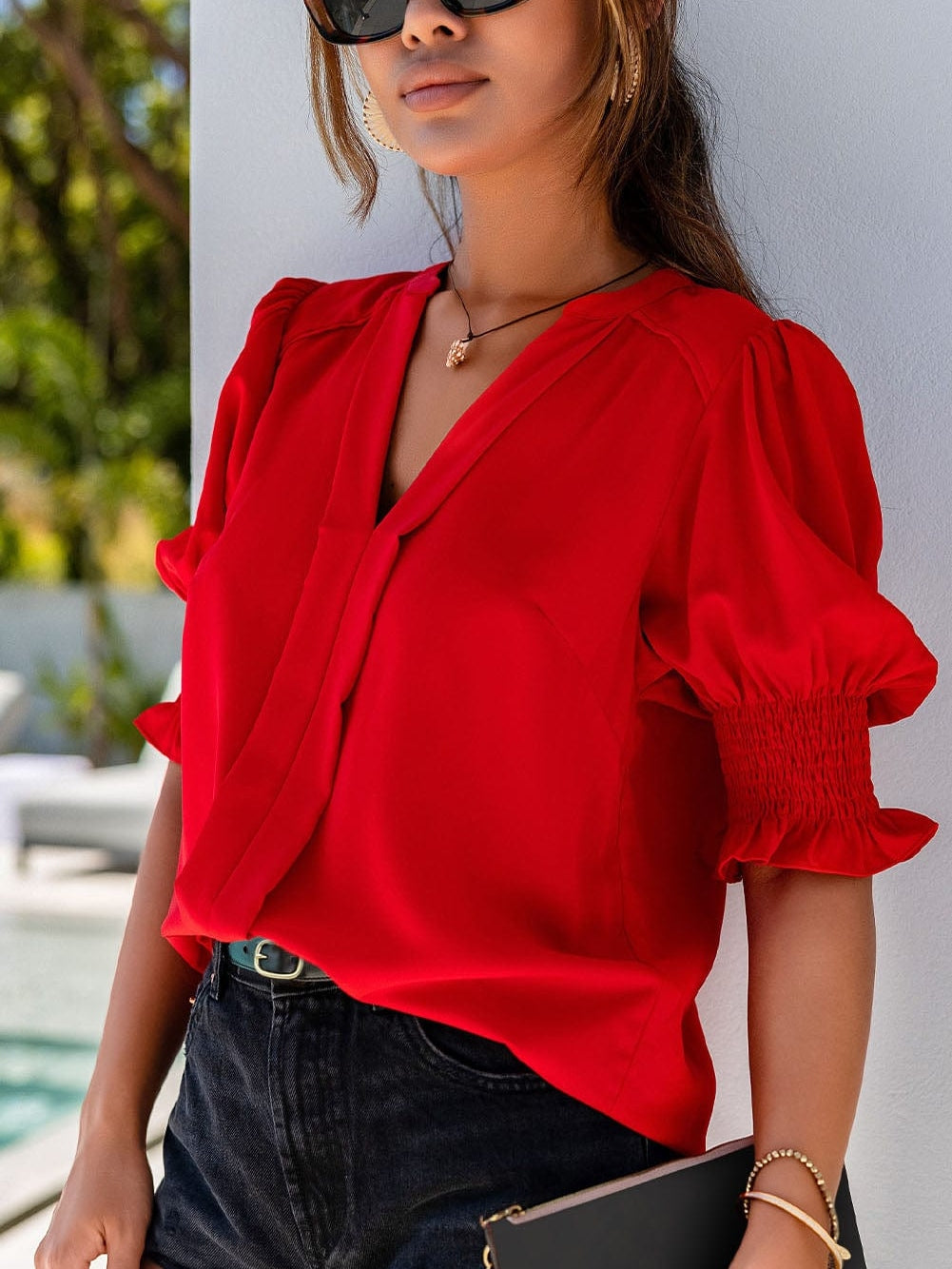 Women's Red Blouse