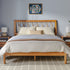 Cama de madera maciza moderna de mediados de siglo Cama X Spindle