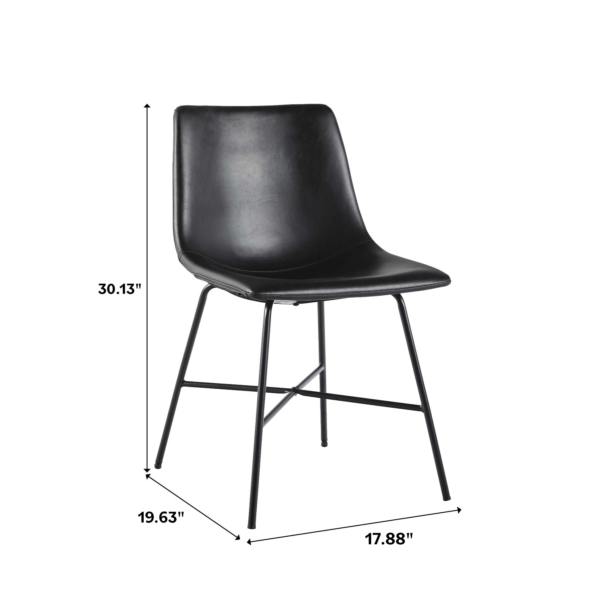Colección de asientos industriales de piel sintética Xuma Urban (silla de comedor o taburete de bar), juego de 2