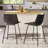 Colección de asientos industriales de piel sintética Xuma Urban (silla de comedor o taburete de bar), juego de 2