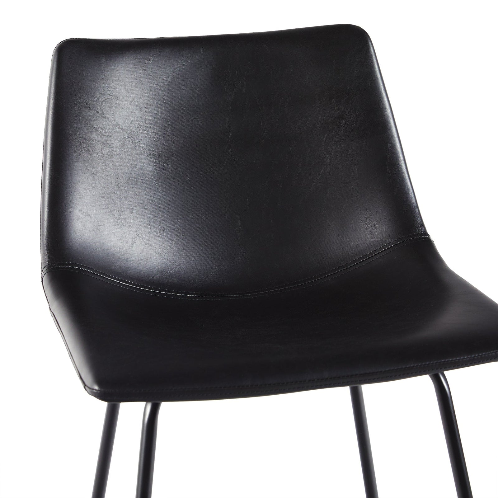 Colección de asientos industriales de piel sintética Xuma Urban (silla de comedor o taburete de bar), juego de 2