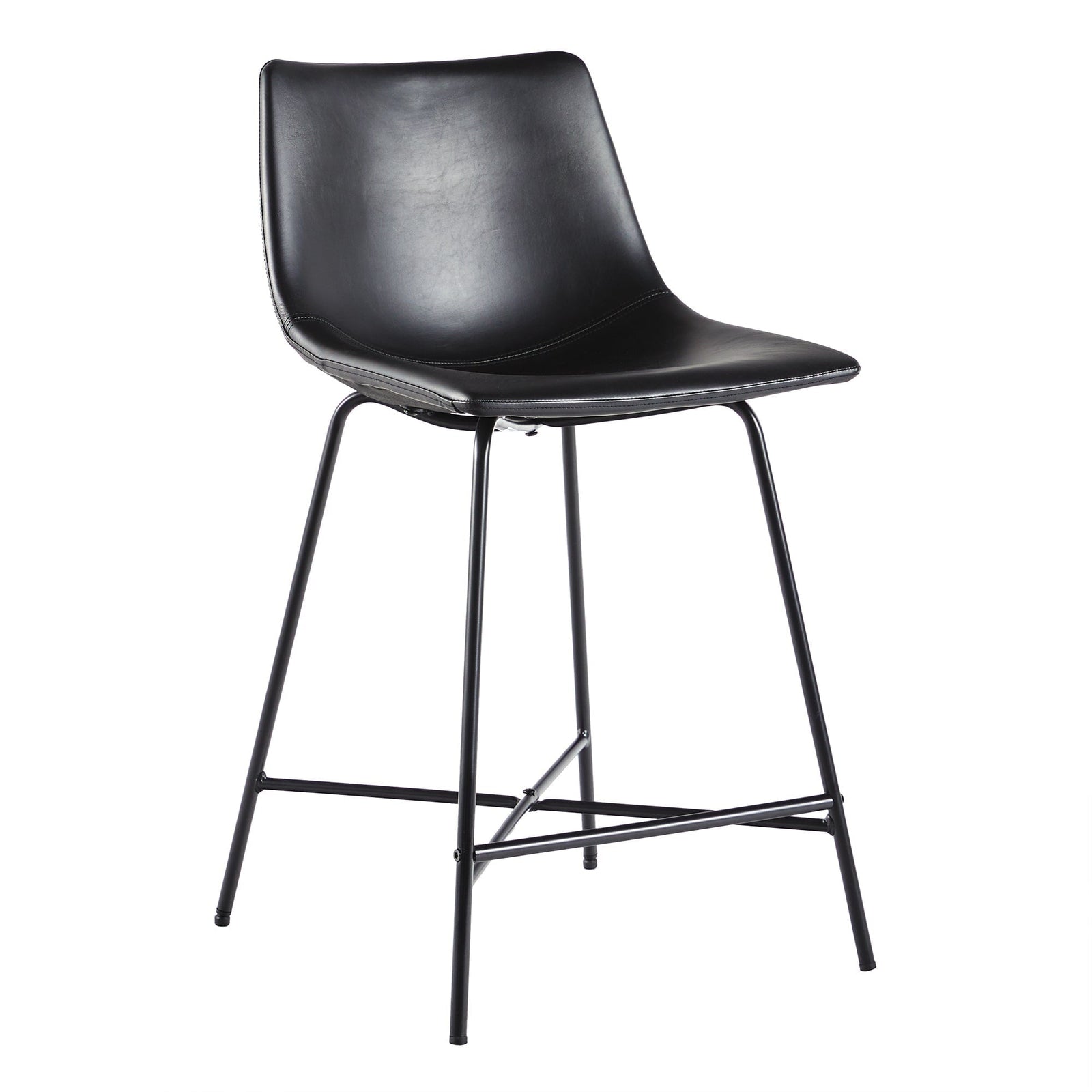 Colección de asientos industriales de piel sintética Xuma Urban (silla de comedor o taburete de bar), juego de 2
