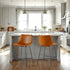 Colección de asientos industriales de piel sintética Xuma Urban (silla de comedor o taburete de bar), juego de 2