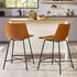 Colección de asientos industriales de piel sintética Xuma Urban (silla de comedor o taburete de bar), juego de 2
