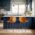 Colección de asientos industriales de piel sintética Xuma Urban (silla de comedor o taburete de bar), juego de 2