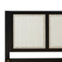 Cama Yasmina con plataforma de madera maciza y paneles de ratán (tamaño Queen o King)