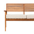 Loveseat de exterior con respaldo de listones de acacia de estilo moderno de mediados de siglo de Zander