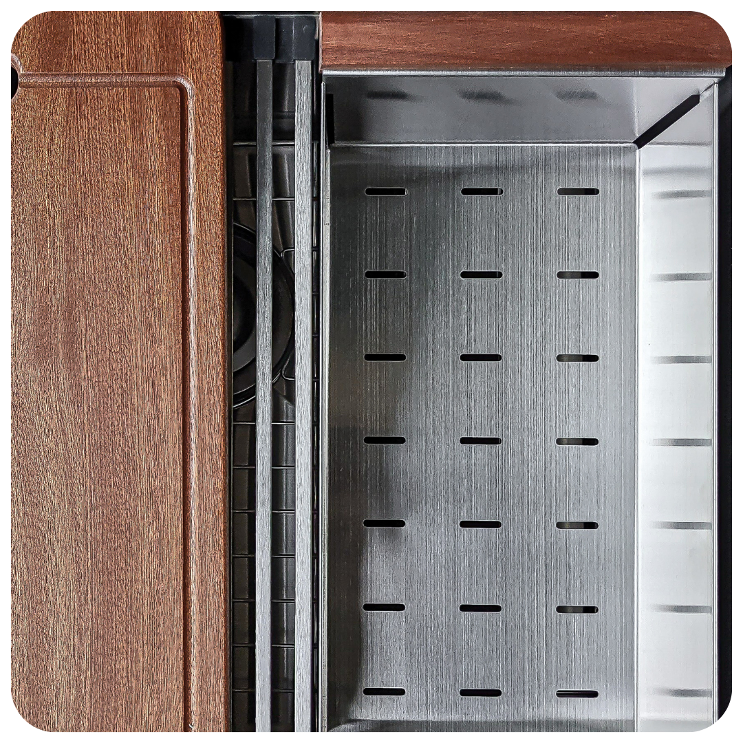 Fregadero de cocina de 27 x 19 pulgadas para empotrar bajo encimera, de acero inoxidable 16G ZH-LD27