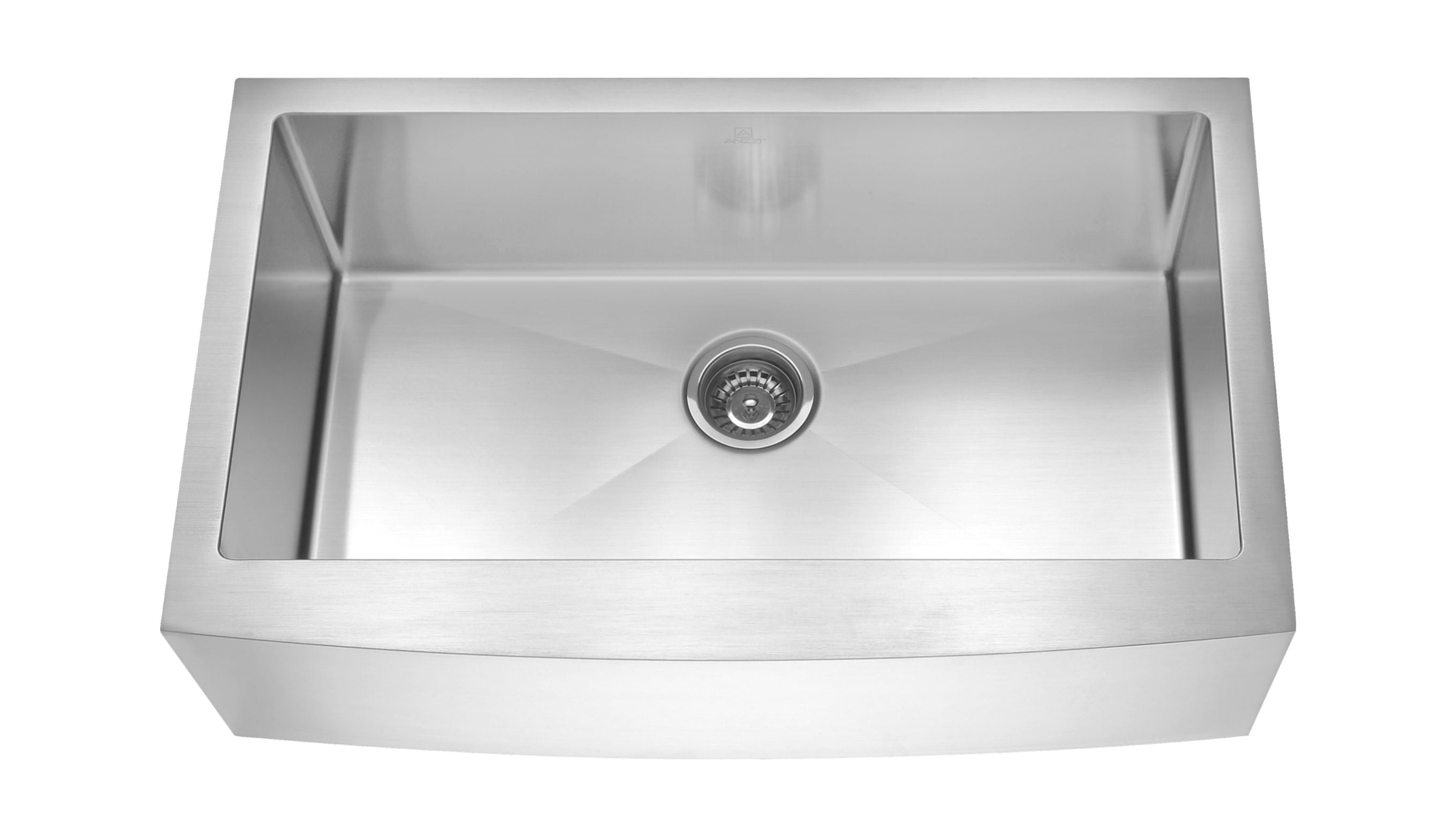 Zeek 33" Small Radius Apron Single Bowl Kitchen Sink ZH-AP33