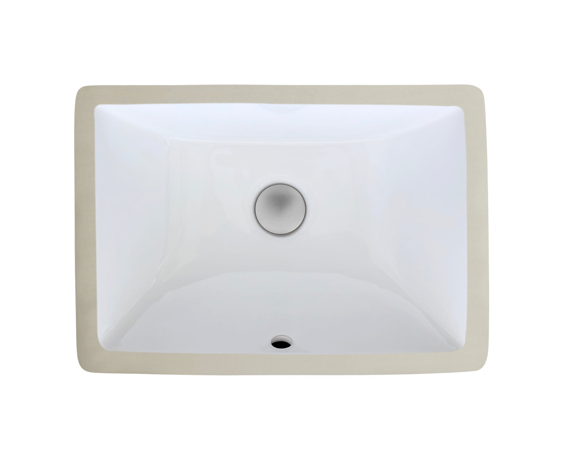 Zeek ZP-1611 Small Rectangular U/M Bathroom Sink 16 x 11 Inch