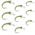 Olive Zebra Midge Assortment 3 Each of 3 Sizes 14, 16, 18 - Tailwater Fly Fishing Flies Collection