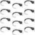 Black Zebra Midge - Black Bead Head - 1 Dozen - Size 16 - Tailwater and Lake Fly Fishing Flies